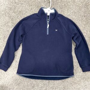 Crew Clothing Co UK Navy Blue Women's Quarter-Zip Soft Nautical Sweatshirt